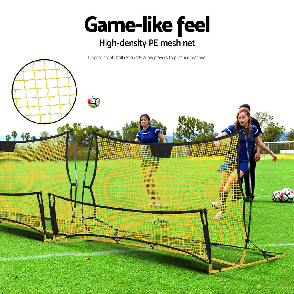 Everfit 2.1m Football Soccer Net Portable Goal Net Rebounder Sports Training Yellow