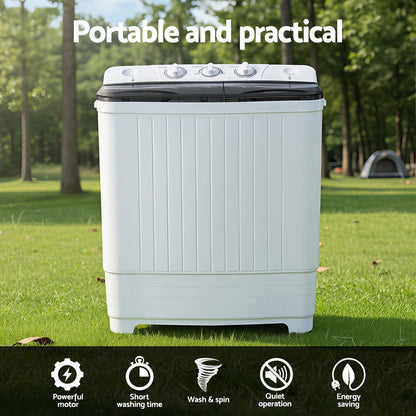 Devanti Portable Washing Machine Twin Tub 4.5KG