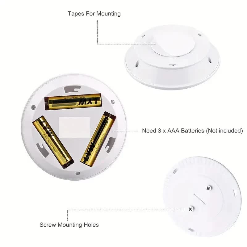 3 LED Light Set with Remote - Cool White for Cabinets & Displays
