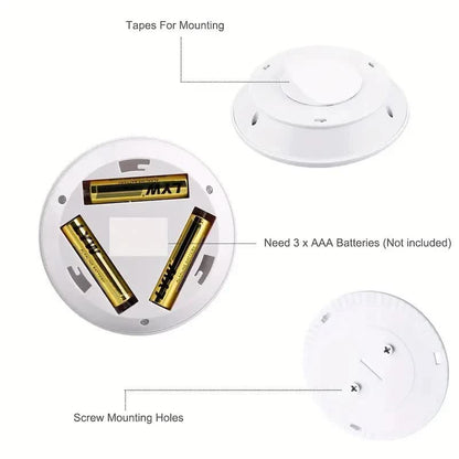 3 LED Light Set with Remote - Cool White for Cabinets & Displays