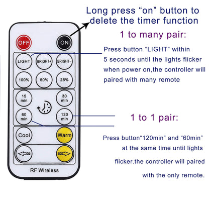 LED Under Cabinet Puck Lights CCT Light Color Temperature Adjustable Warm+White Double Color with Dimmable RF Remote Controller for Kitchen Shelf Ambiance Display Lighting (8 Lights, 24W)