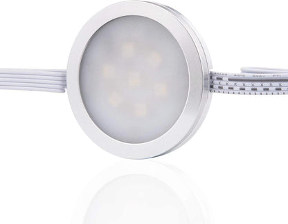 Under Counter LED Light Kit, RGBW Under Cabinet Lighting, 10 Packs Colored Cabinet Lights with Wireless 40-Key IR Dimmable Remote Control (10 Lights)