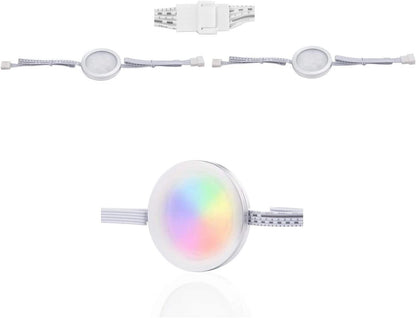 Under Counter LED Light Kit, RGBWW Under Cabinet Lighting, 10 Packs Colored Cabinet Lights with Wireless 40-Key IR Dimmable Remote Control (10 Lights)