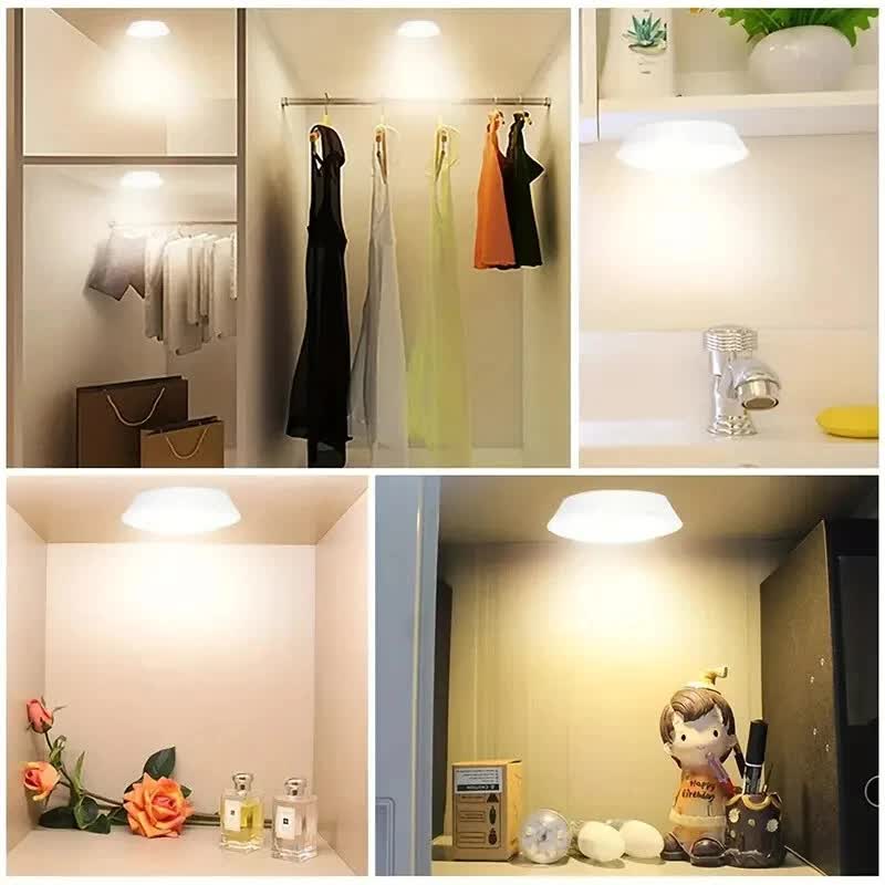 6 LED Light Set with Remote - Warm White for Cabinets & Displays