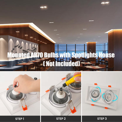 AR70 LED Light Bulb BA15D B15 Base, AC/DC12V Input, 7W 500lm for Home Household Commercial Lighting, 50W Halogen Lamp Replacement(Warm White,4 Pack)