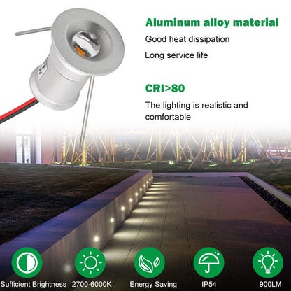 LED Small Recessed Ceiling Lights Spot Lights Downlights,IP54 Ceiling Ultra Slim 9 Pack,Small Spot Lamp with Hardwired for Kitchen,Stairs,Hallway,DIY Lighting,Bookshelf (6000K Daylight White)