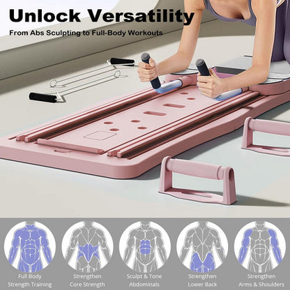 Abdominal Exercise Board Push Up Board Pilates Reformer Set Fitness Equipment