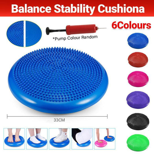 Balance Stability Cushion Wobble Air Disc Ankle Knee Strength Rehab Exercise - Red
