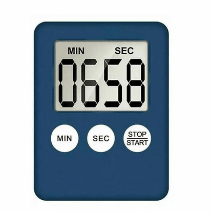 Digital Kitchen Timer with Back Mount LCD Countdown Display 99-Minute Range - 1 PC