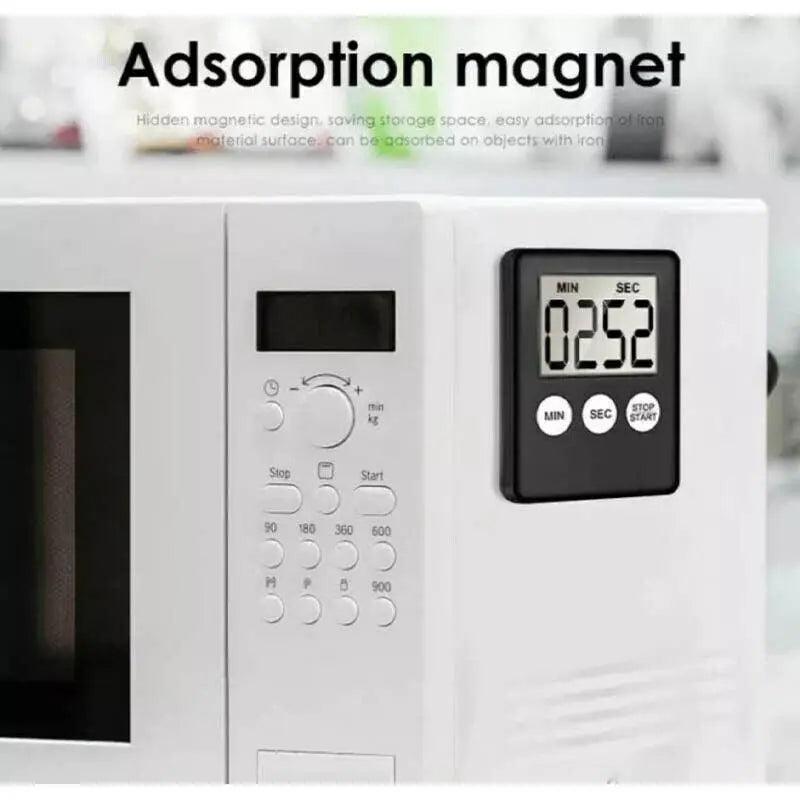 Digital Kitchen Timer with Back Mount LCD Countdown Display 99-Minute Range - 1 PC