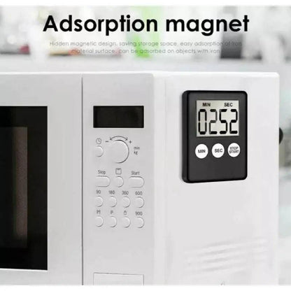 Digital Kitchen Timer with Back Mount LCD Countdown Display 99-Minute Range - 1 PC