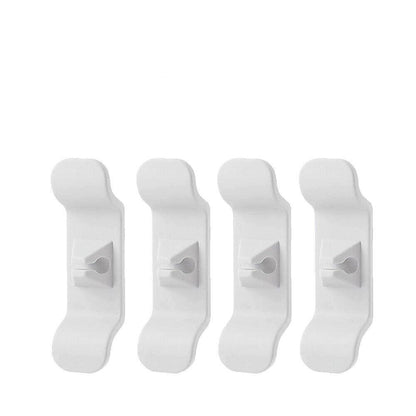 Cord Organizer Wrap Holder 4pcs Kitchen Appliance Cable Winder Adhesive Clip - 4PCS White