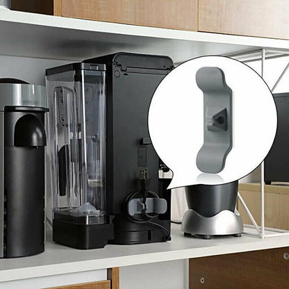 Cord Organizer Wrap Holder 4pcs Kitchen Appliance Cable Winder Adhesive Clip - 2PCS White+2PCS Black