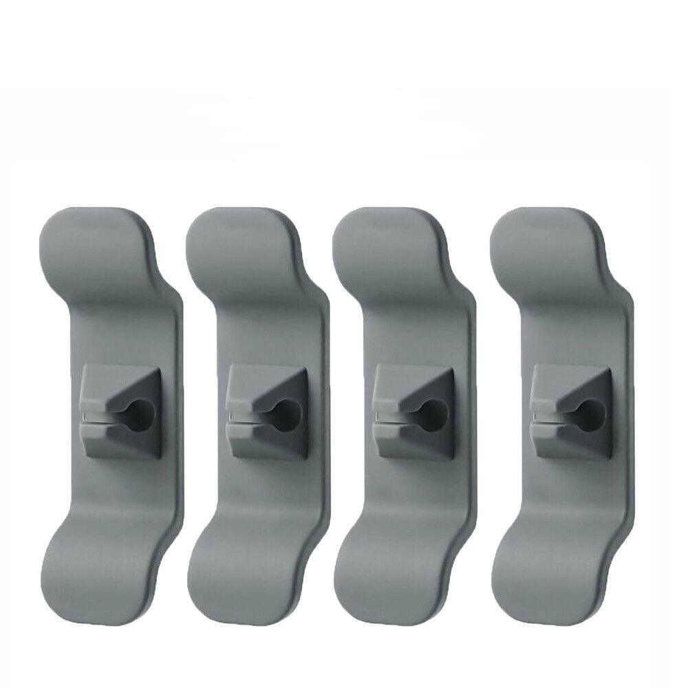 Cord Organizer Wrap Holder 4pcs Kitchen Appliance Cable Winder Adhesive Clip - 2PCS White+2PCS Black