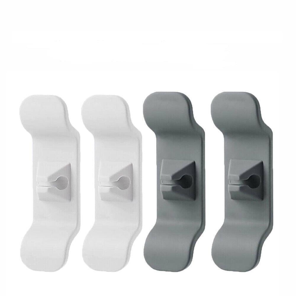 Cord Organizer Wrap Holder 4pcs Kitchen Appliance Cable Winder Adhesive Clip - 2PCS White+2PCS Black
