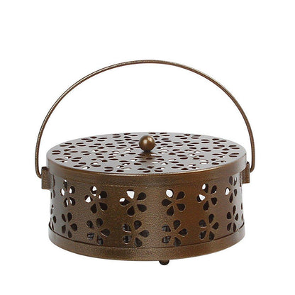 Iron Mosquito Incense Box Fireproof Tray Stand Indoor Household Incense Holder - Black