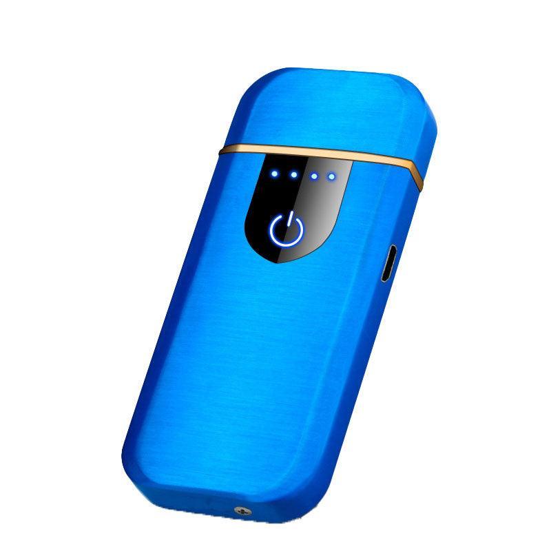 Arc Rechargeable Windproof Flameless Electronic Metal Lighter Usb Lighters Au - Black