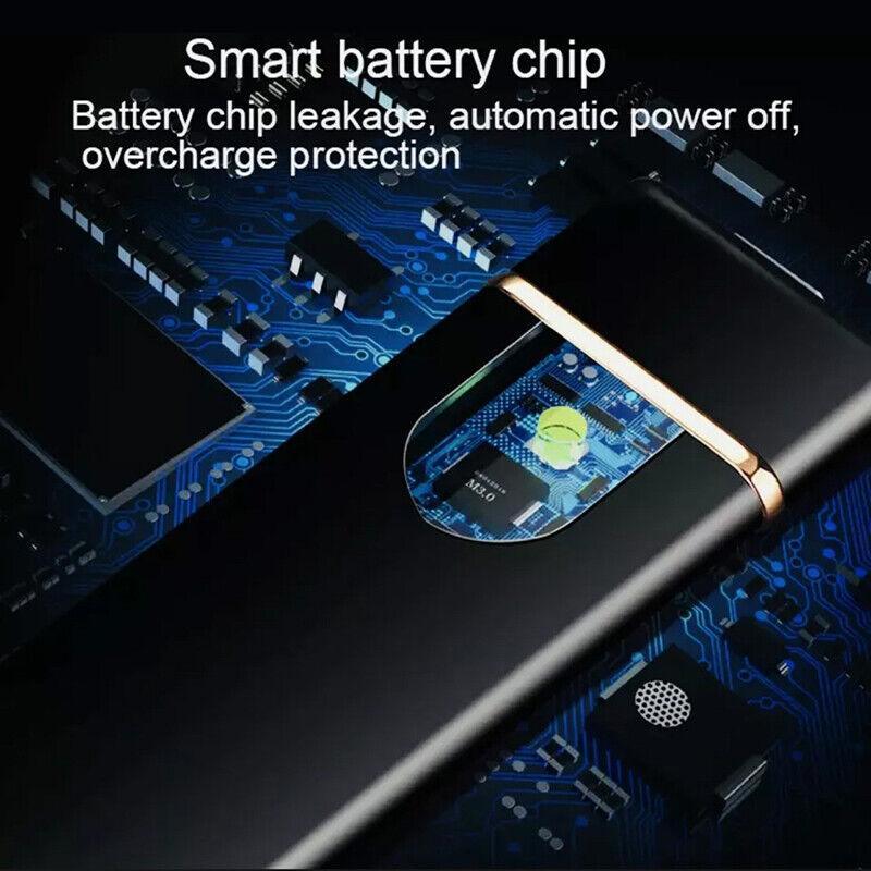 Arc Rechargeable Windproof Flameless Electronic Metal Lighter Usb Lighters Au - Blue