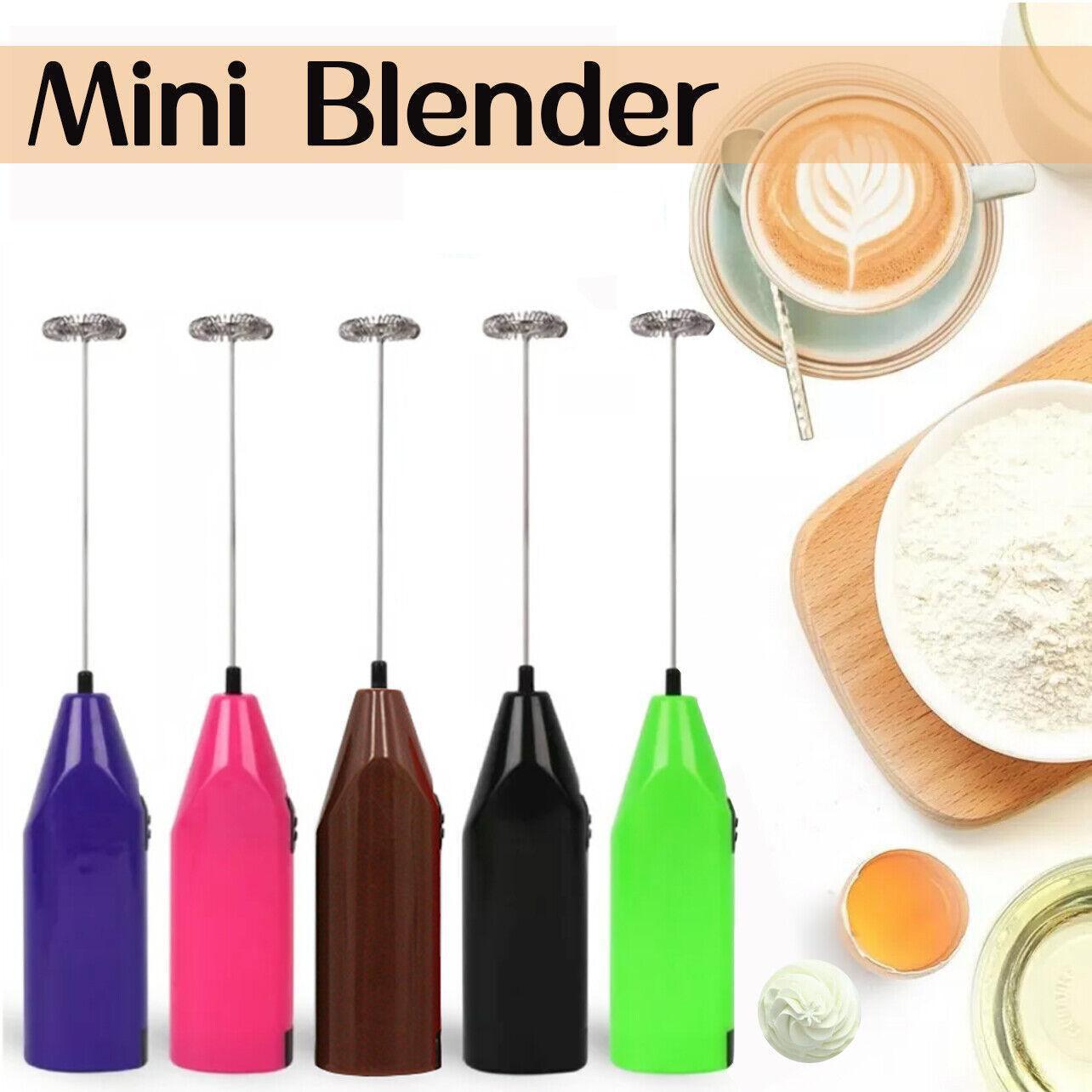 Electric Kitchen Mini Foamer Milk Frother Egg Beater Stirrer Whisk Mixer Tool - Pink