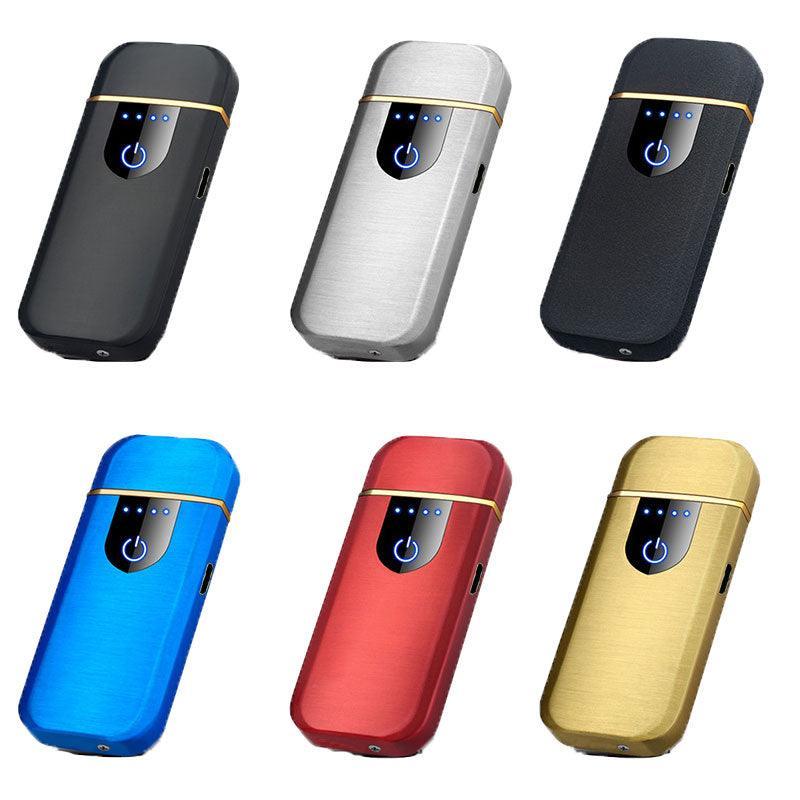 Arc Rechargeable Windproof Flameless Electronic Metal Lighter Usb Lighters Au - Yellow