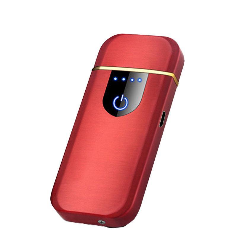 Arc Rechargeable Windproof Flameless Electronic Metal Lighter Usb Lighters Au - Yellow