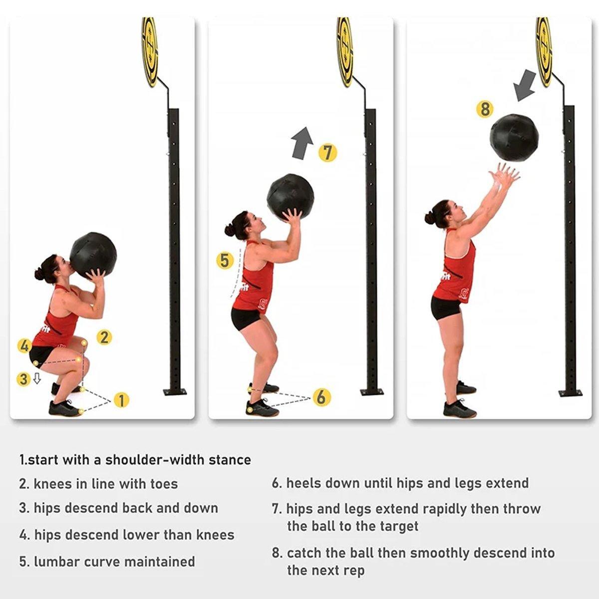 Non-Elastic Soft Squat Wall Ball for Solid Gravity and Balance Training Workouts - 5kg