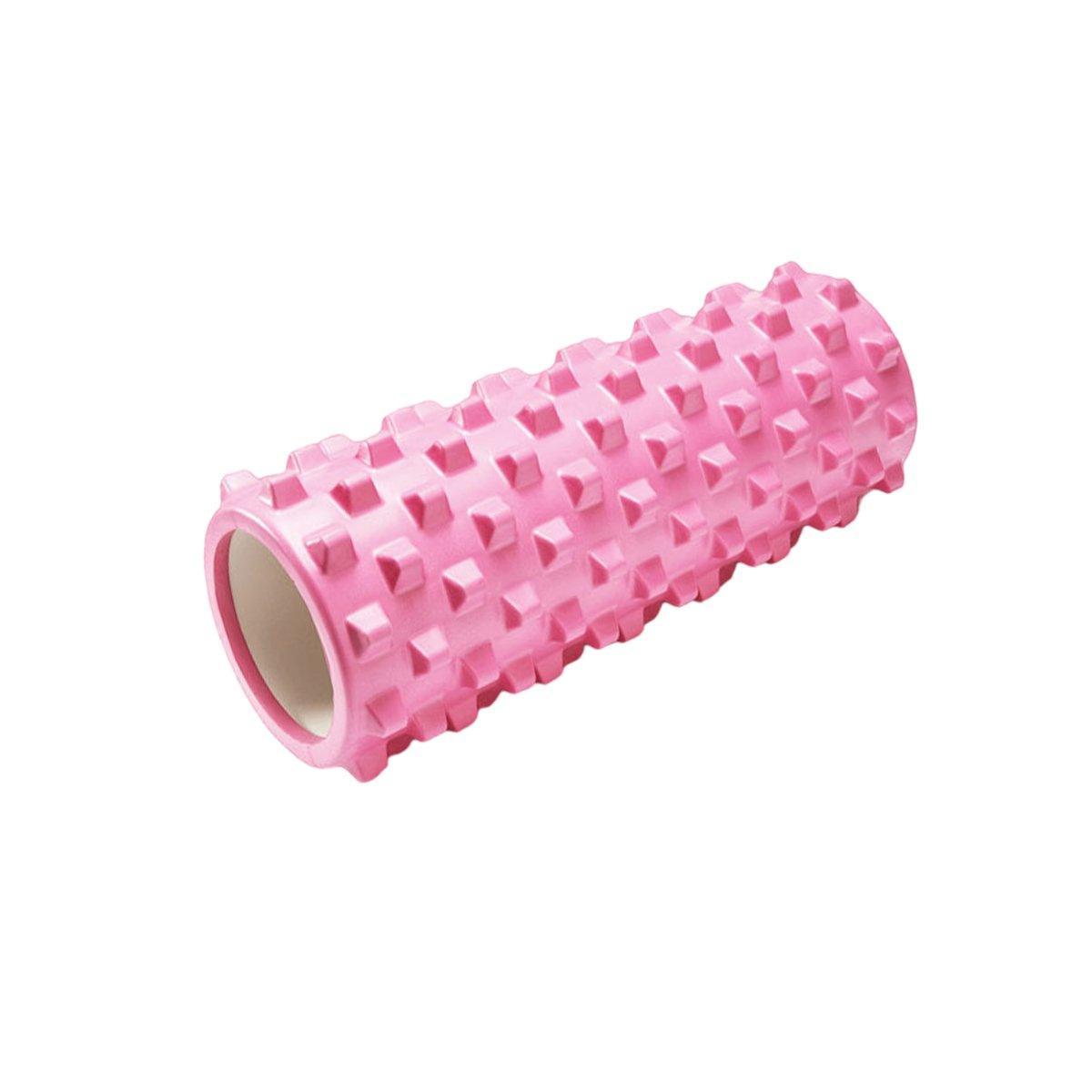 High Density EVA Foam Roller Yoga Massage Stick for Fitness - Wolf Tooth Style Blue-45cm