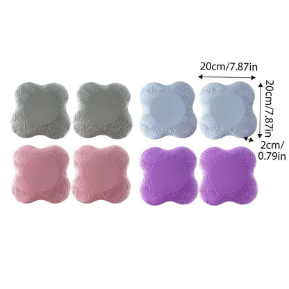 2pcs Thick Yoga Kneeling Mat Knee Cushion for Elbow Support Gym Workout Pad - Grey