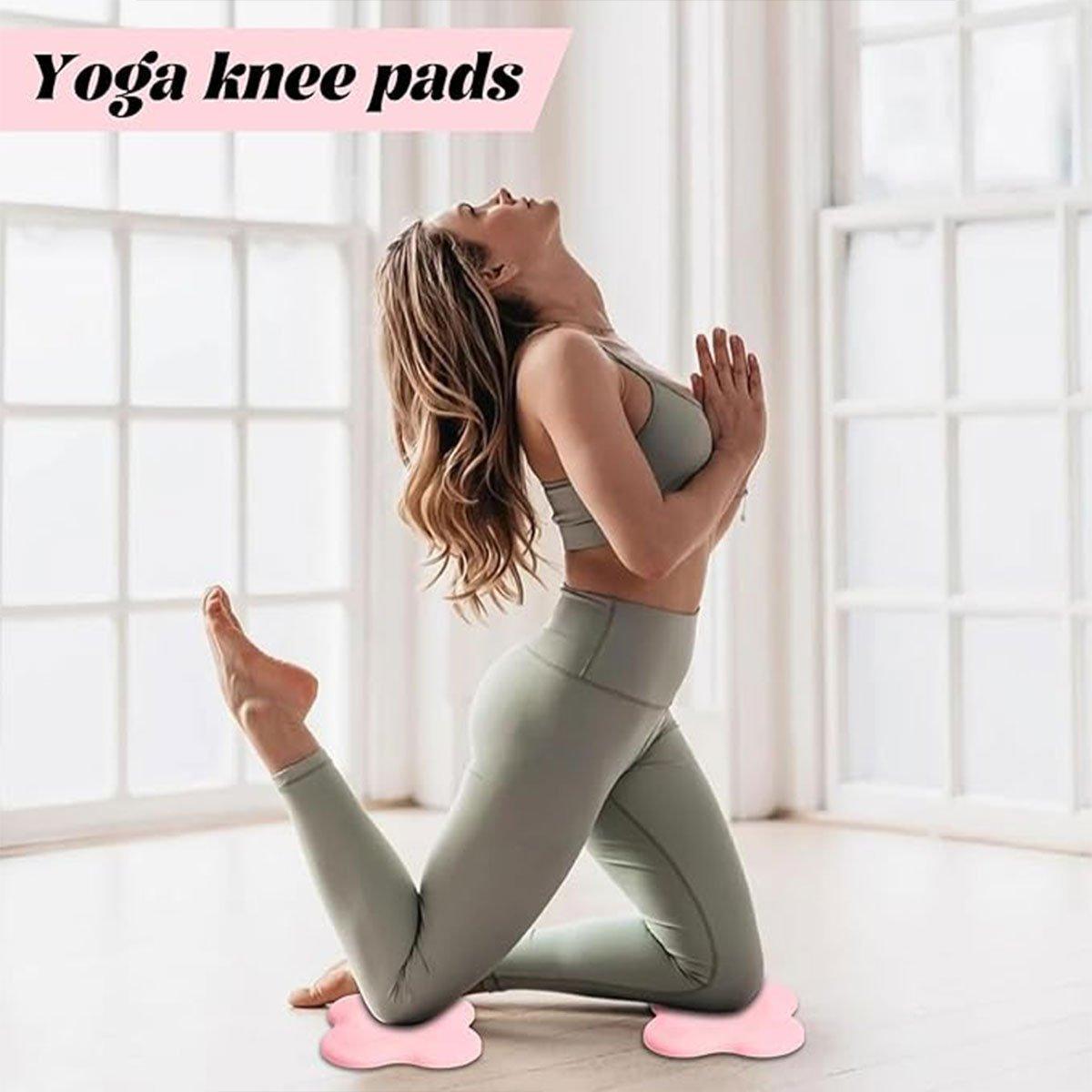 2pcs Thick Yoga Kneeling Mat Knee Cushion for Elbow Support Gym Workout Pad - Grey
