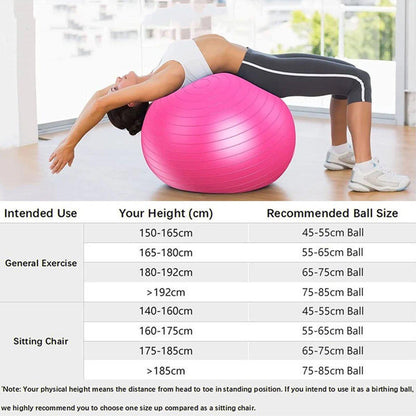 Explosion-Proof Thickened Inflatable Yoga Ball Massage Fitness Stability Ball - Purple - 75cm