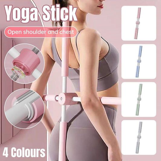 Yoga Posture Corrector Stick Back Trainer Hunchback Correction Support Tool - Pink