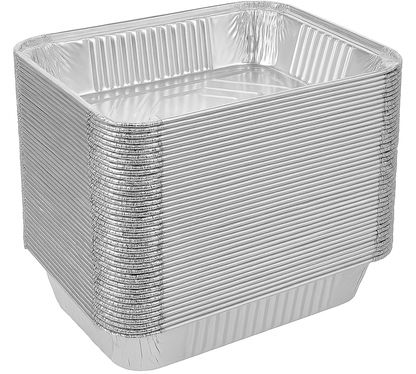 144x Aluminium Disposable Foil Food Container Trays Pans Baking Roast Bulk 32x26x5.5cm