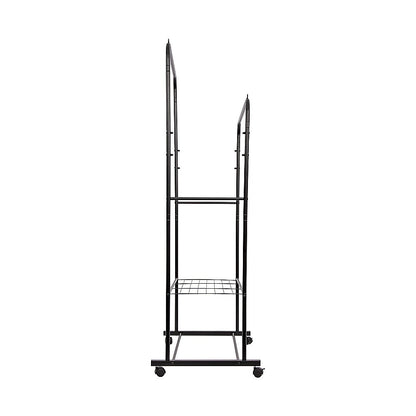 Double Clothes Rack Metal Garment Rail 80x154cm – Heavy Duty Hanging Shelf Storage