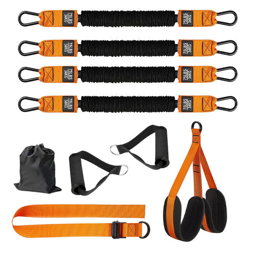Orange (300lb)Heavy Duty Pull-Up Assist Strap System With Foam Handles - Adjustable Resistance Trainer for Pull-Ups and Home Gym Workouts