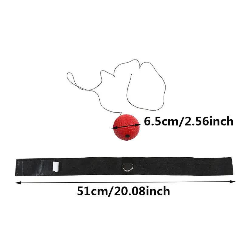 Boxing Reflex Ball Set(Elastic Headband + 2 Heavy RedBalls + 2 Light BlackBalls) - Hand-Eye Coordination and Speed Training