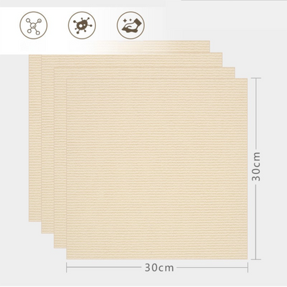 8 x Khaki & 8 x Off-White Durable & Soft Self-Adhesive Carpet Tiles(30x30cm) - Interlocking Non-Slip Square Floor Mat for Bedroom, Office & Living Room
